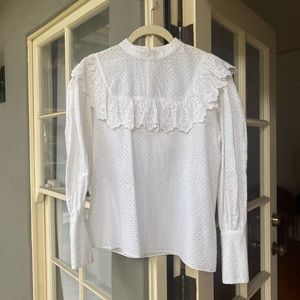 LoveShackFancy White Eyelet Top